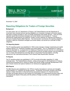 Reporting Obligations for Traders of Foreign Securities