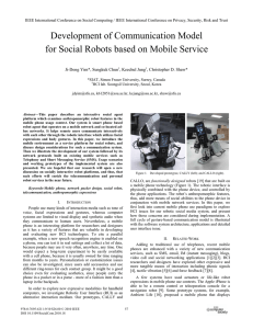 Development of Communication Model for Social Robots based on Mobile Service