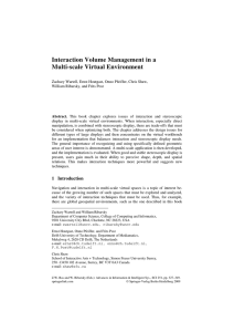 Interaction Volume Management in a Multi-scale Virtual Environment  1