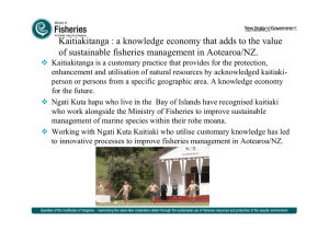 Kaitiakitanga : a knowledge economy that adds to the value