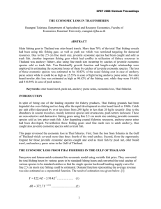 THE ECONOMIC LOSS IN THAI FISHERIES Economics, Kasetsart University,