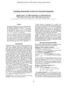Exploiting Monotonicity in Interval Constraint Propagation