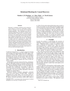Relational Blocking for Causal Discovery