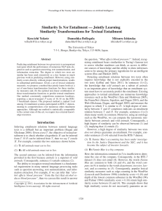 Similarity Is Not Entailment — Jointly Learning Ken-ichi Yokote Danushka Bollegala