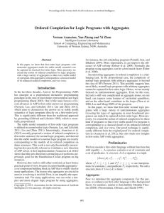 Ordered Completion for Logic Programs with Aggregates