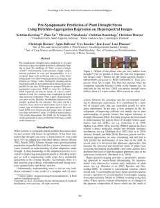 Pre-Symptomatic Prediction of Plant Drought Stress