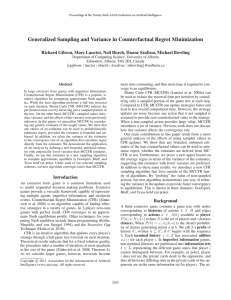 Generalized Sampling and Variance in Counterfactual Regret Minimization