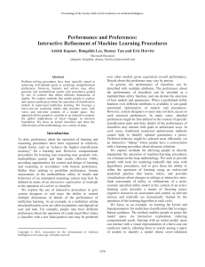 Performance and Preferences: Interactive Refinement of Machine Learning Procedures