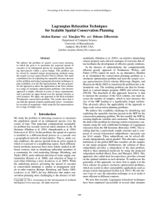 Lagrangian Relaxation Techniques for Scalable Spatial Conservation Planning