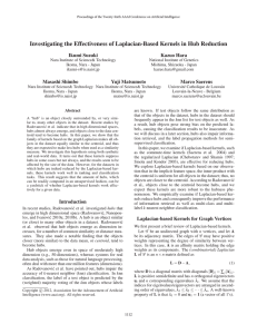 Investigating the Effectiveness of Laplacian-Based Kernels in Hub Reduction Ikumi Suzuki