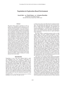 Negotiation in Exploration-Based Environment