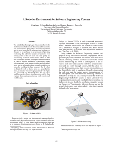 A Robotics Environment for Software Engineering Courses