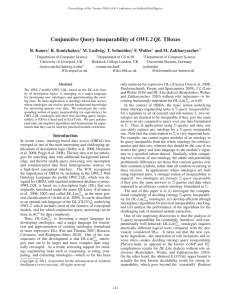 Conjunctive Query Inseparability of OWL 2 QL B. Konev, R. Kontchakov,