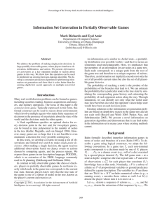 Information Set Generation in Partially Observable Games