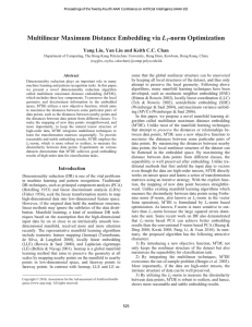 Multilinear Maximum Distance Embedding via -norm Optimization L
