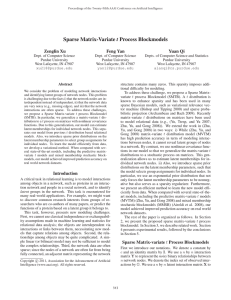 Sparse Matrix-Variate t Zenglin Xu Feng Yan