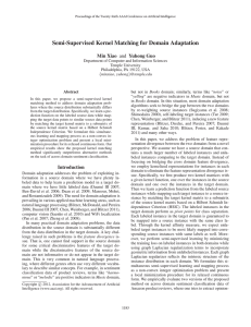 Semi-Supervised Kernel Matching for Domain Adaptation Min Xiao and Yuhong Guo