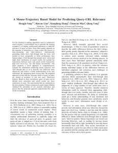 A Mouse-Trajectory Based Model for Predicting Query-URL Relevance Hengjie Song