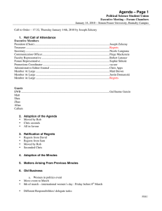 Agenda – Page 1 Political Science Student Union