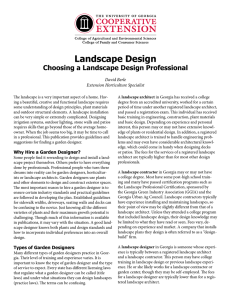 Landscape Design Choosing a Landscape Design Professional David Berle Extension Horticulture Specialist