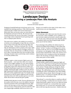 Landscape Design Drawing a Landscape Plan: Site Analysis
