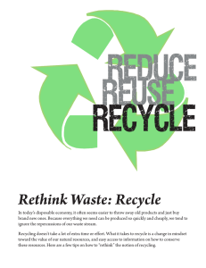 Rethink Waste: Recycle