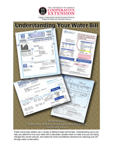 Understanding Your Water Bill Dr. Brian Kiepper and Poultry Science