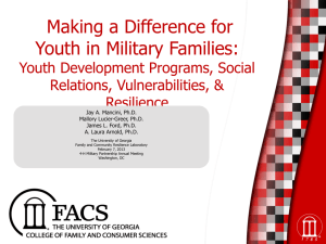 Making a Difference for Youth in Military Families: Youth Development Programs, Social