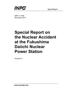 Special Report on the Nuclear Accident at the Fukushima