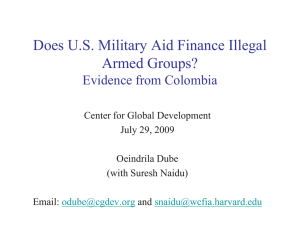 Does U.S. Military Aid Finance Illegal Armed Groups? Evidence from Colombia