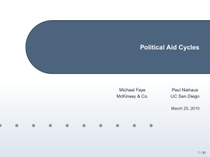 Political Aid Cycles Michael Faye Paul Niehaus McKinsey &amp; Co.