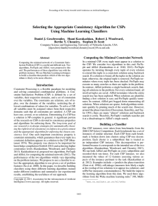 Selecting the Appropriate Consistency Algorithm for CSPs Using Machine Learning Classifiers