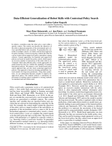 Data-Efficient Generalization of Robot Skills with Contextual Policy Search