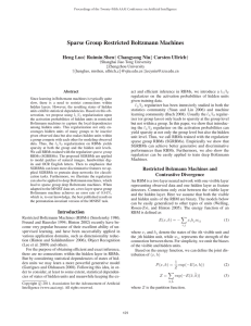 Sparse Group Restricted Boltzmann Machines Heng Luo †