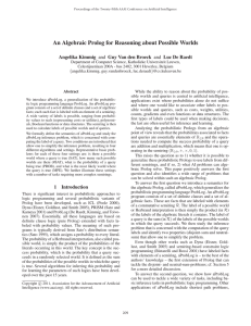 An Algebraic Prolog for Reasoning about Possible Worlds
