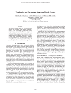 Termination and Correctness Analysis of Cyclic Control