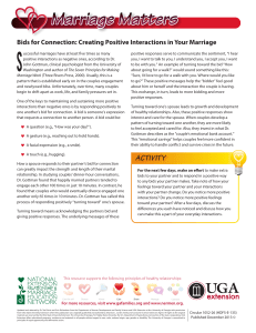 S Bids for Connection: Creating Positive Interactions in Your Marriage