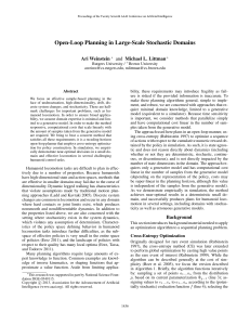 Open-Loop Planning in Large-Scale Stochastic Domains and Michael L. Littman Ari Weinstein