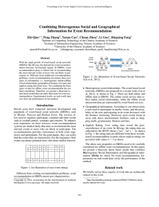 Combining Heterogenous Social and Geographical Information for Event Recommendation Zhi Qiao