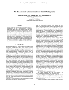 On the Axiomatic Characterization of Runoff Voting Rules