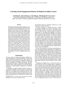 Learning Latent Engagement Patterns of Students in Online Courses