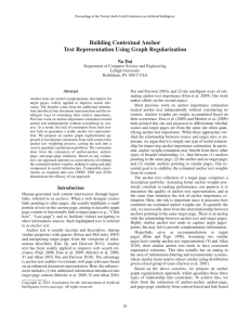 Building Contextual Anchor Text Representation Using Graph Regularization Na Dai