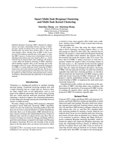 Smart Multi-Task Bregman Clustering and Multi-Task Kernel Clustering