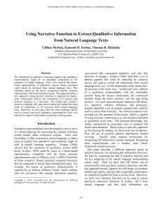 Using Narrative Function to Extract Qualitative Information from Natural Language Texts