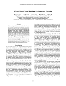 A Novel Neural Topic Model and Its Supervised Extension Ziqiang Cao