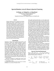 Spectral Rotation versus K-Means in Spectral Clustering
