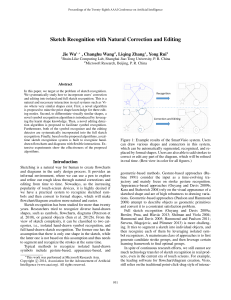 Sketch Recognition with Natural Correction and Editing Jie Wu , Changhu Wang