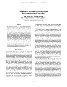 Fused Feature Representation Discovery for High-Dimensional and Sparse Data