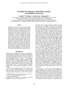 Encoding Tree Sparsity in Multi-Task Learning: A Probabilistic Framework Lei Han