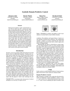 Symbolic Domain Predictive Control Johannes L¨ohr Martin Wehrle Maria Fox